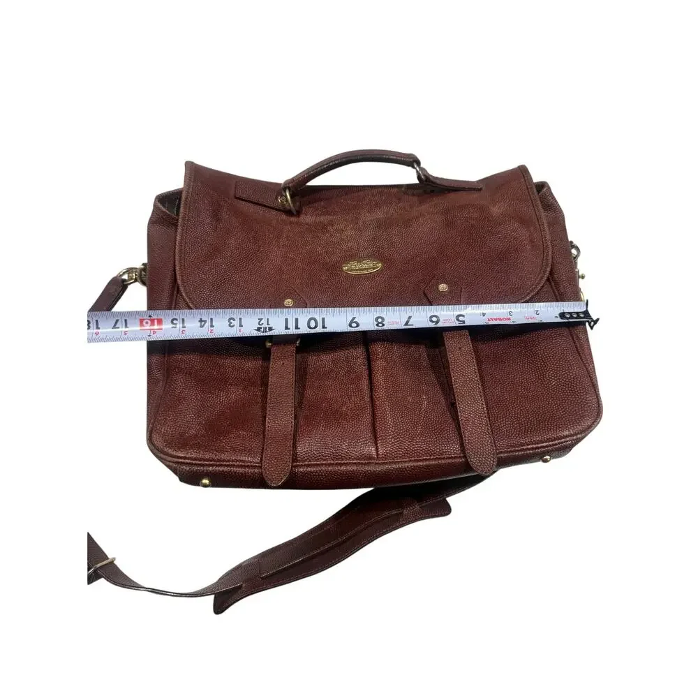 Vintage Brooks Brothers leather messenger bag